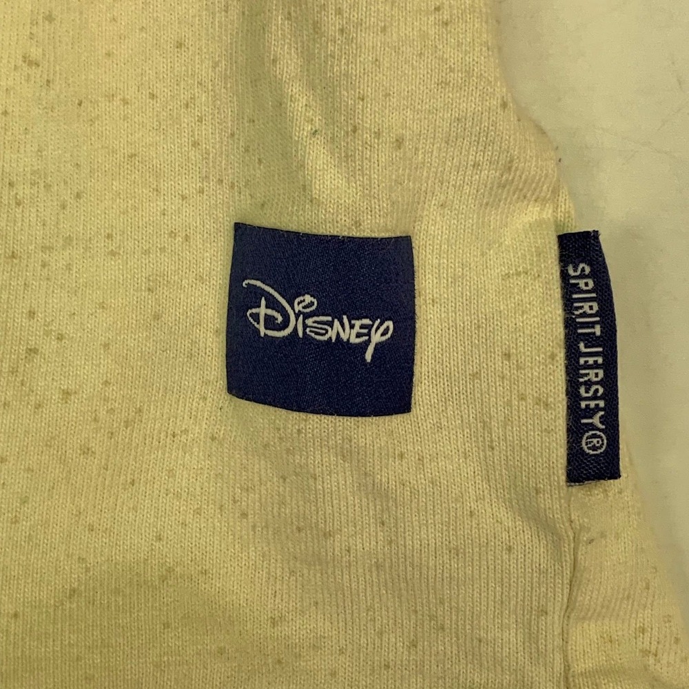 Disney World Spirit Jersey Cream Speckled Mickey Mouse Castle Long Sleeve Womens - Picture 11 of 15